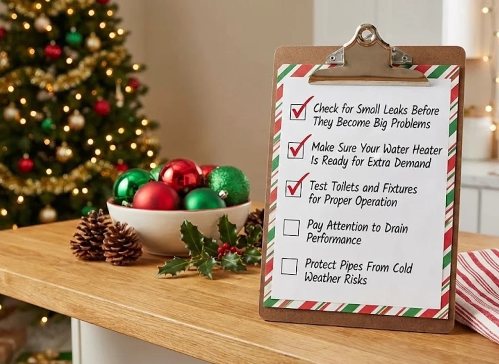 Holiday plumbing checklist.